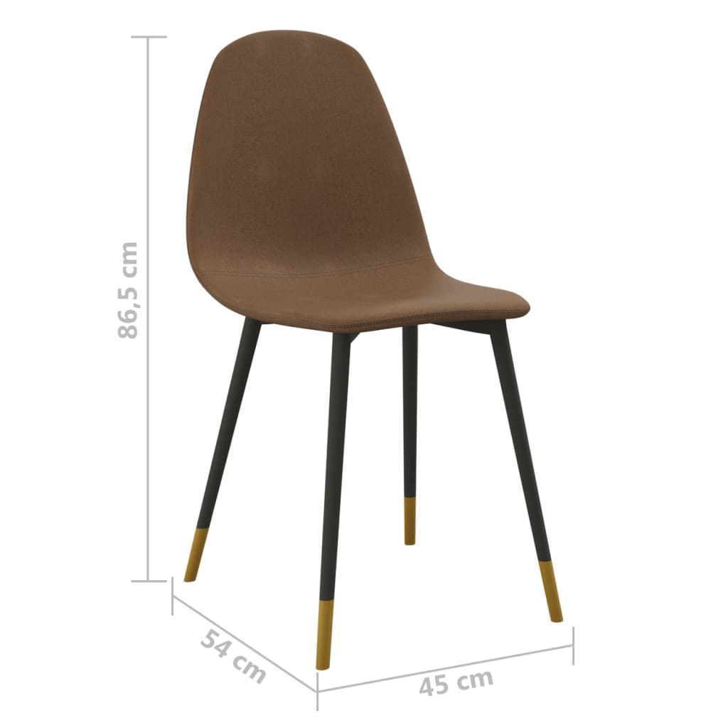 Esszimmerstühle 4 Stk. Braun Stoff