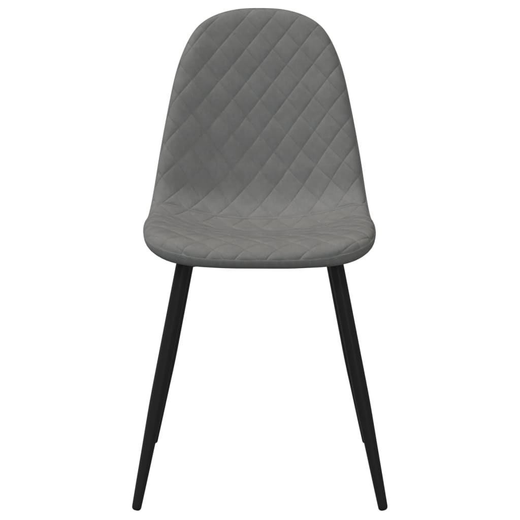Dining chairs 2 pcs. Light grey velvet