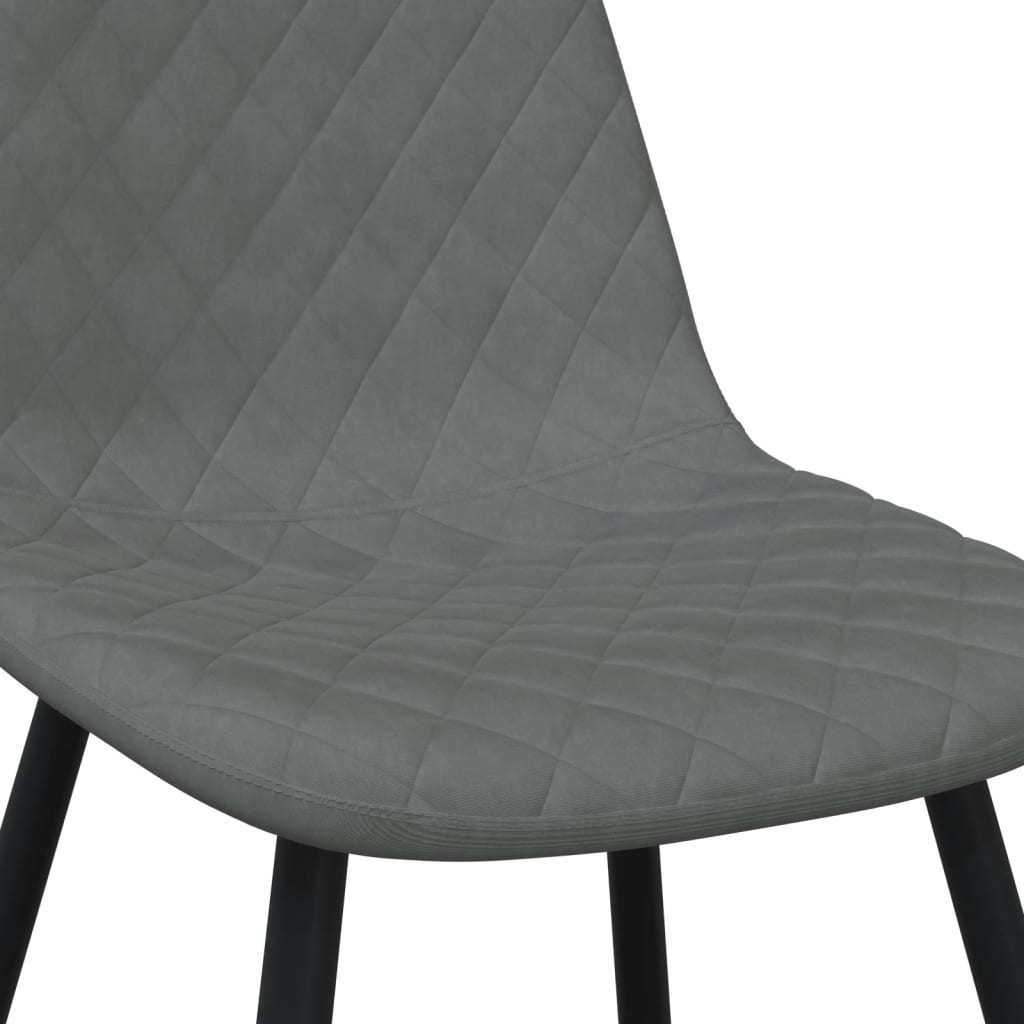 Dining chairs 2 pcs. Light grey velvet