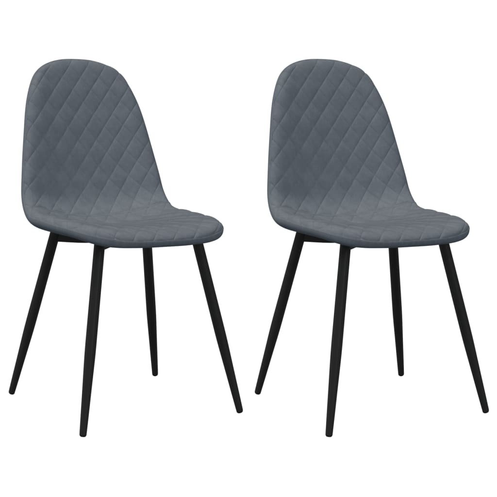 Dining chairs 2 pcs. Dark grey velvet