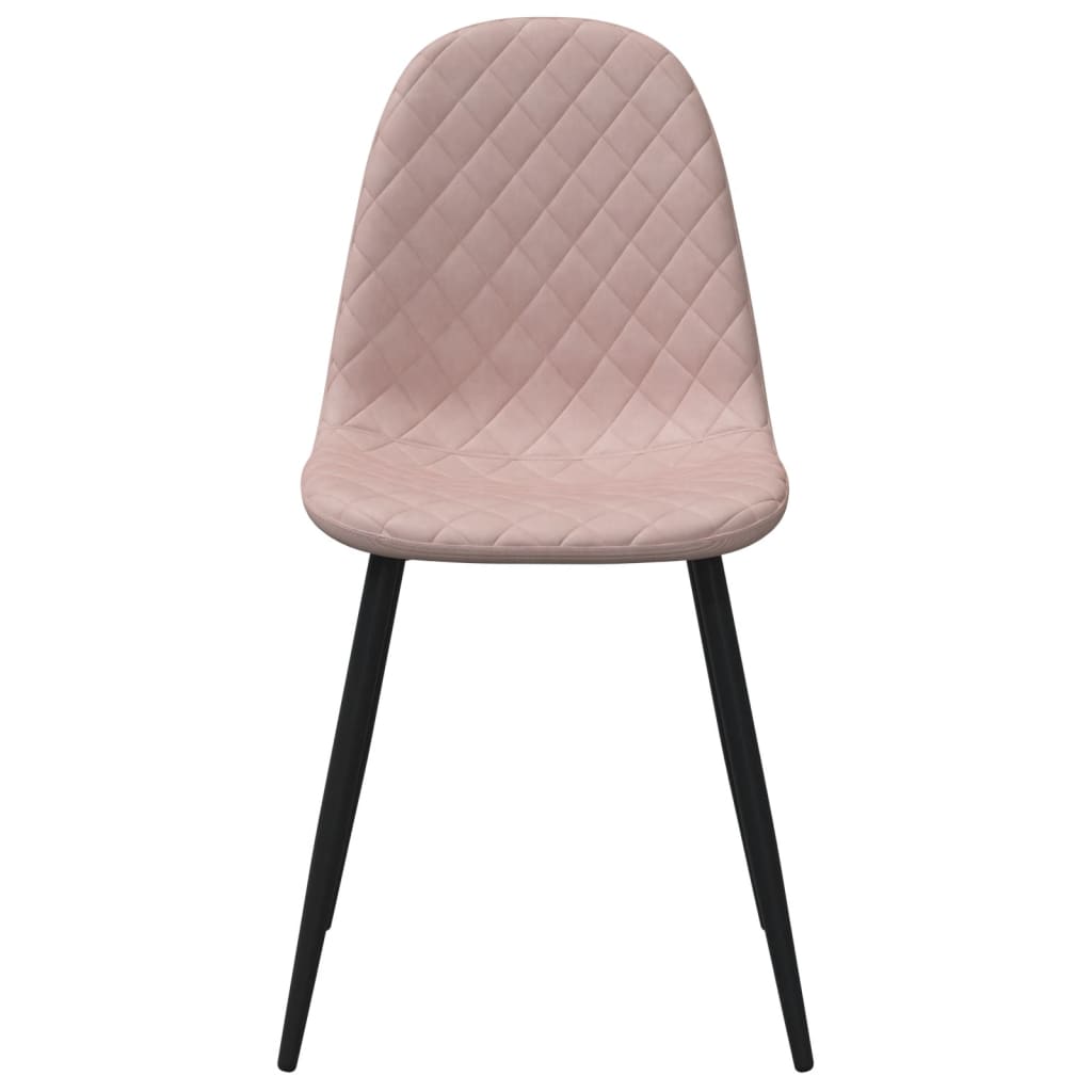 Dining chairs 2 pcs. Pink velvet