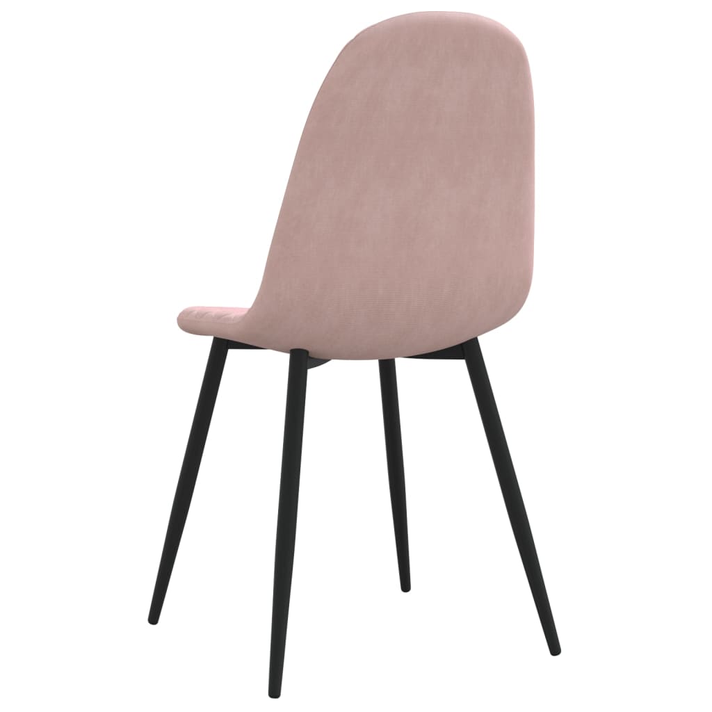 Dining chairs 2 pcs. Pink velvet
