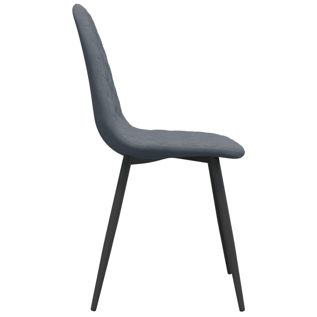 Chaises de salle à manger, lot de 4, velours gris foncé