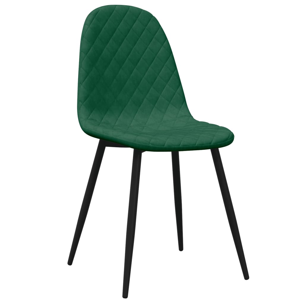 Dining chairs 4 pcs. Dark green velvet