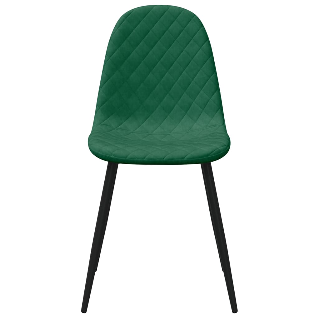Dining chairs 4 pcs. Dark green velvet