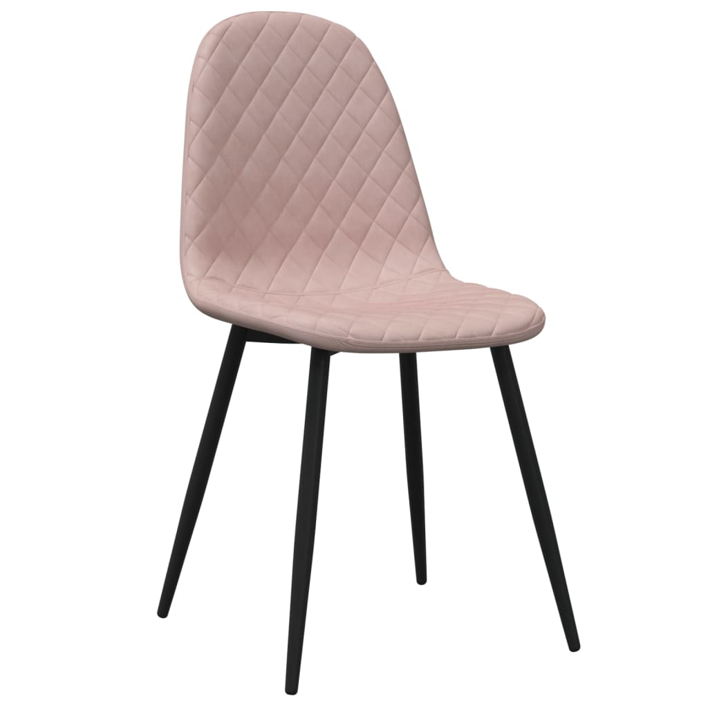 Dining chairs 4 pcs. Pink velvet
