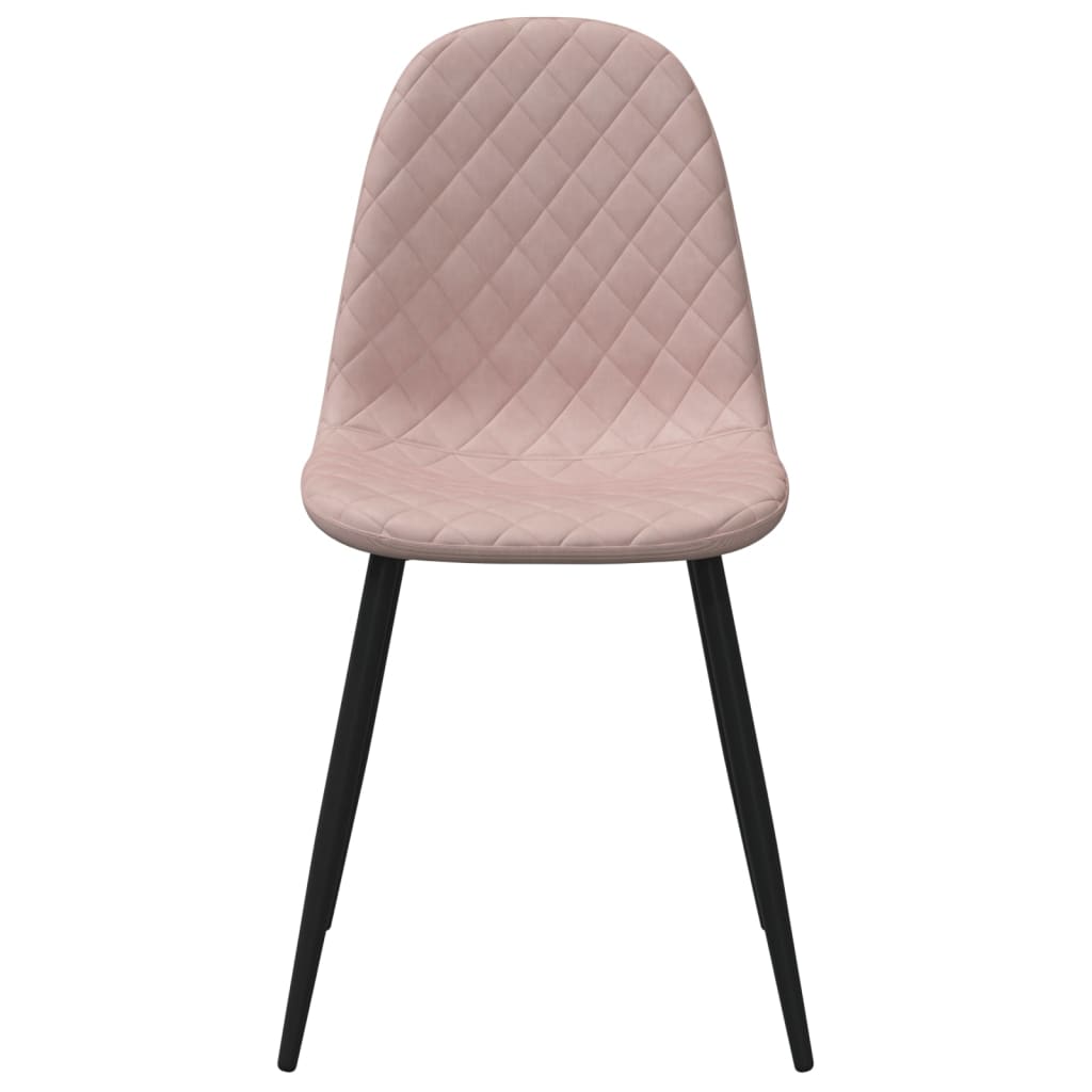 Dining chairs 4 pcs. Pink velvet