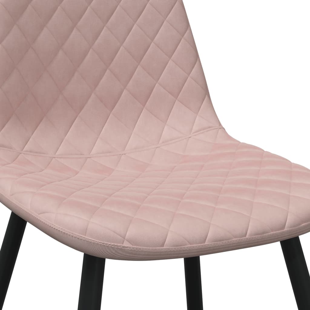 Dining chairs 4 pcs. Pink velvet