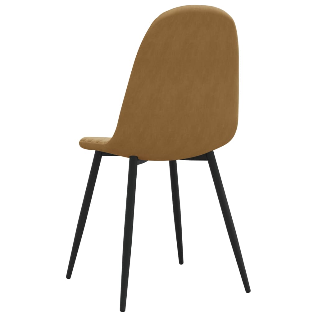 Esszimmerstühle 4 Stk. Braun Samt