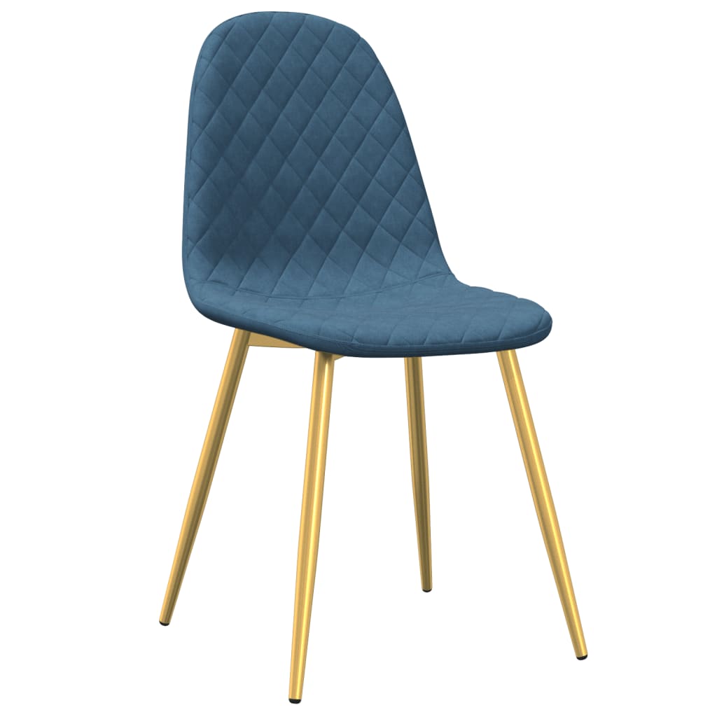 Dining chairs 2 pcs. Blue velvet