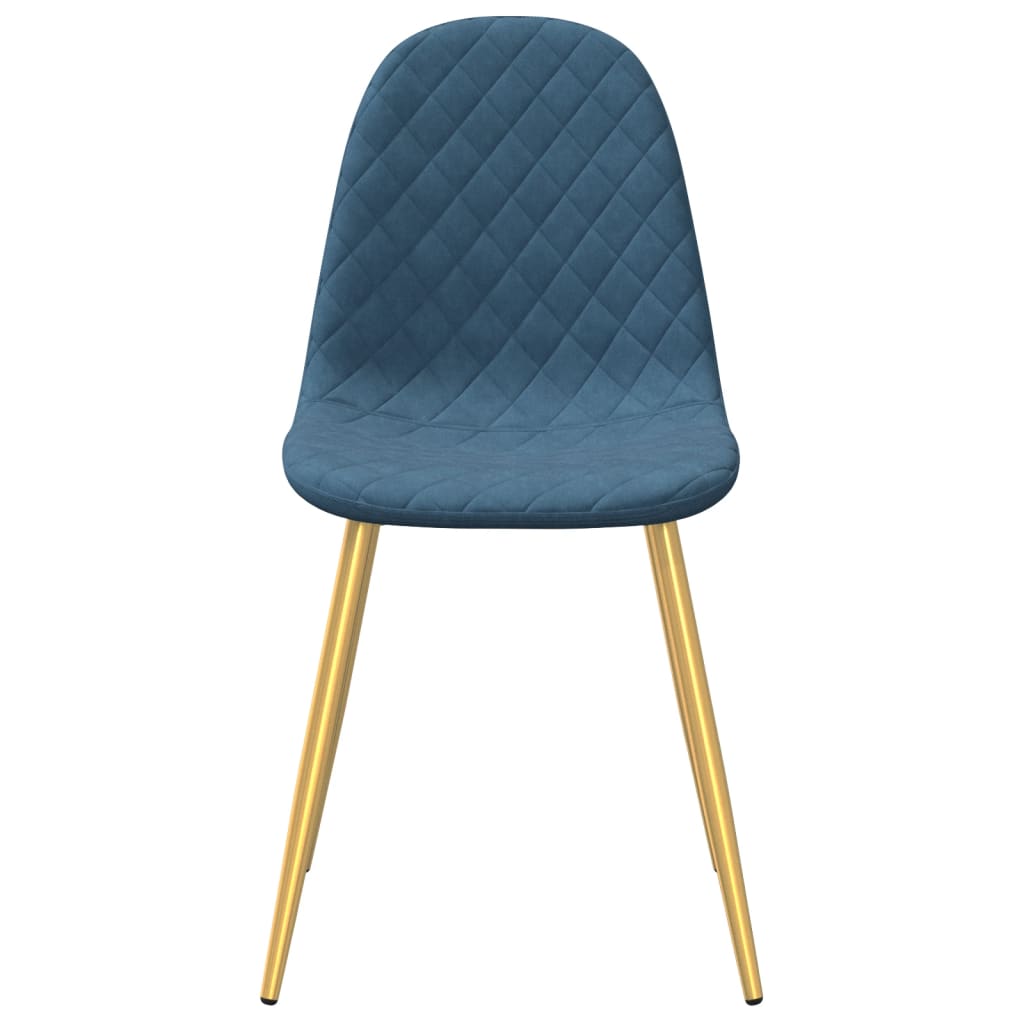Dining chairs 2 pcs. Blue velvet