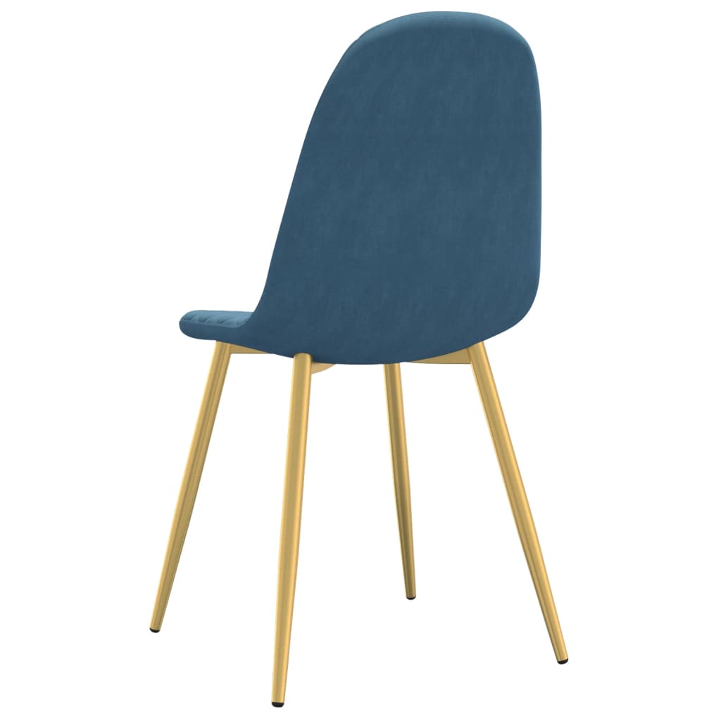 Dining chairs 2 pcs. Blue velvet