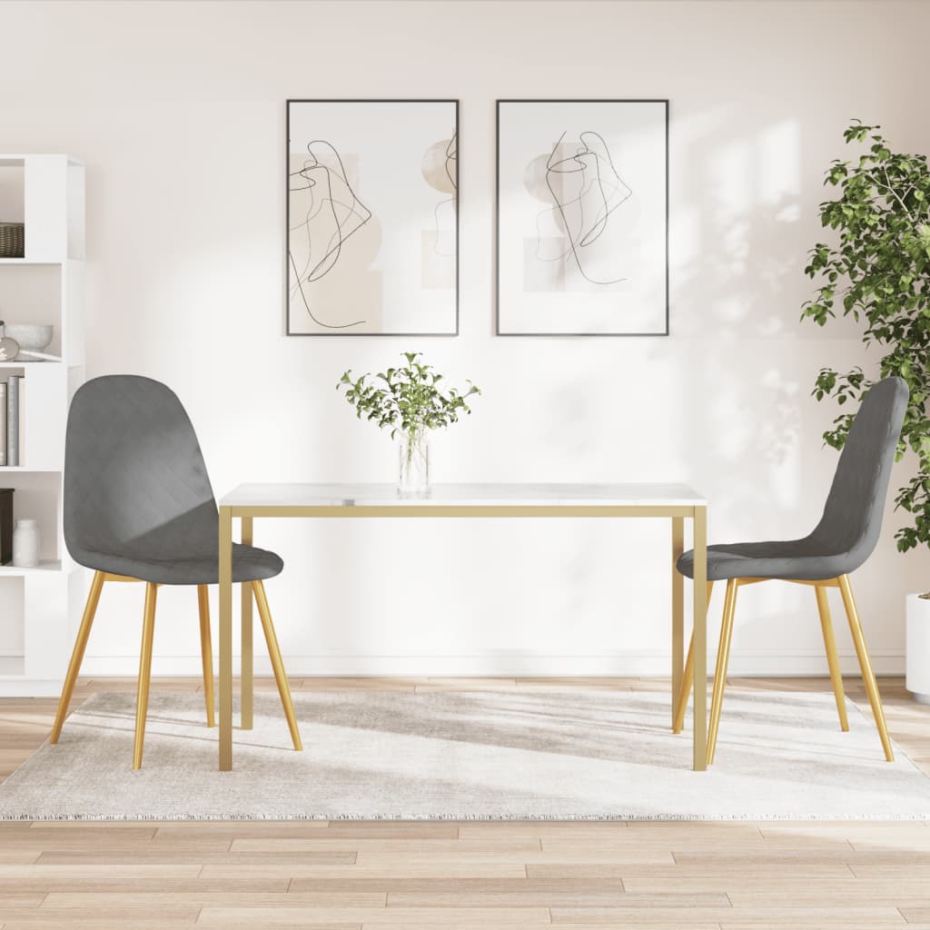 Dining chairs 2 pcs. Light grey velvet