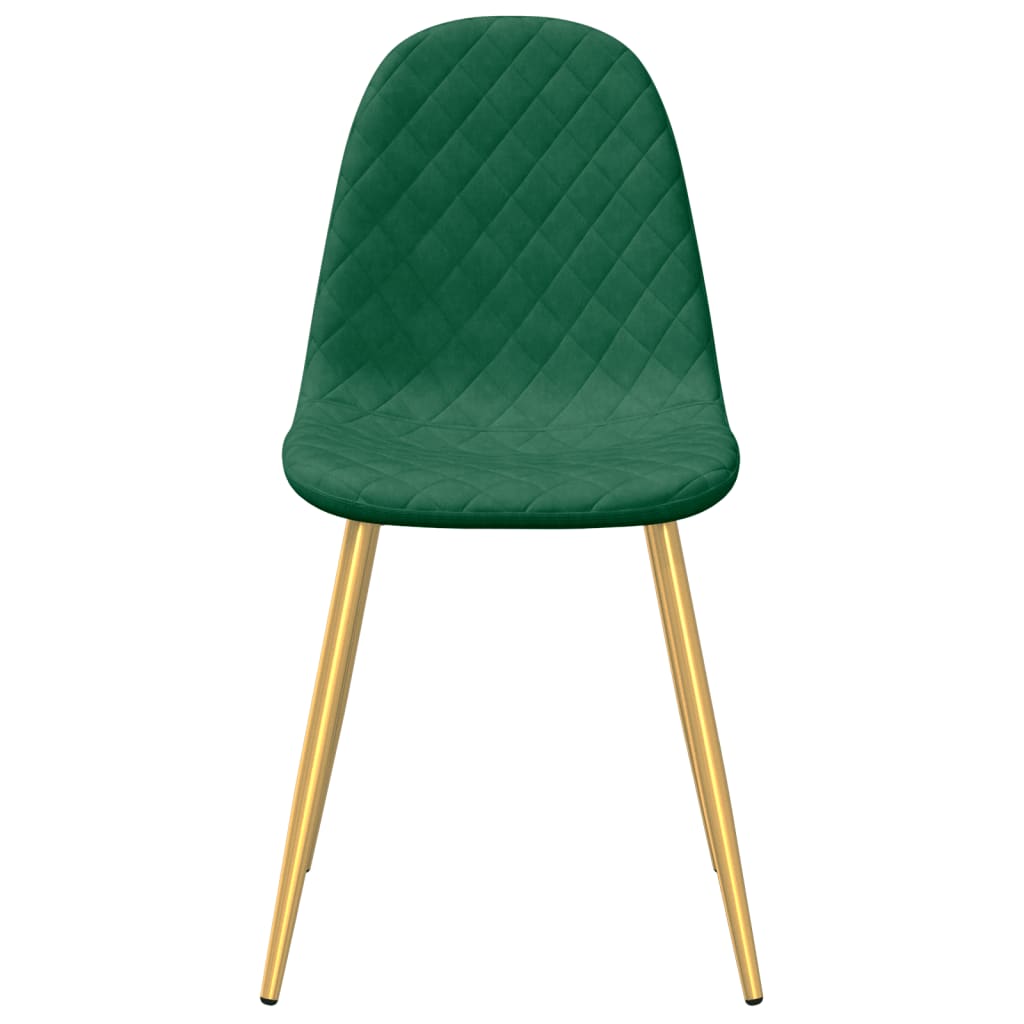 Dining chairs 2 pcs. Dark green velvet