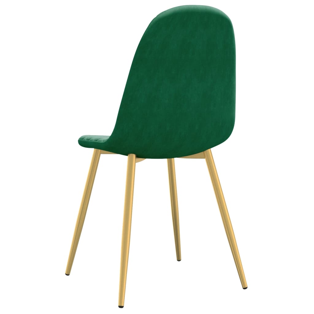 Dining chairs 2 pcs. Dark green velvet