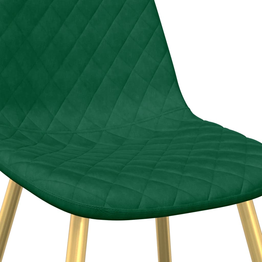 Dining chairs 2 pcs. Dark green velvet