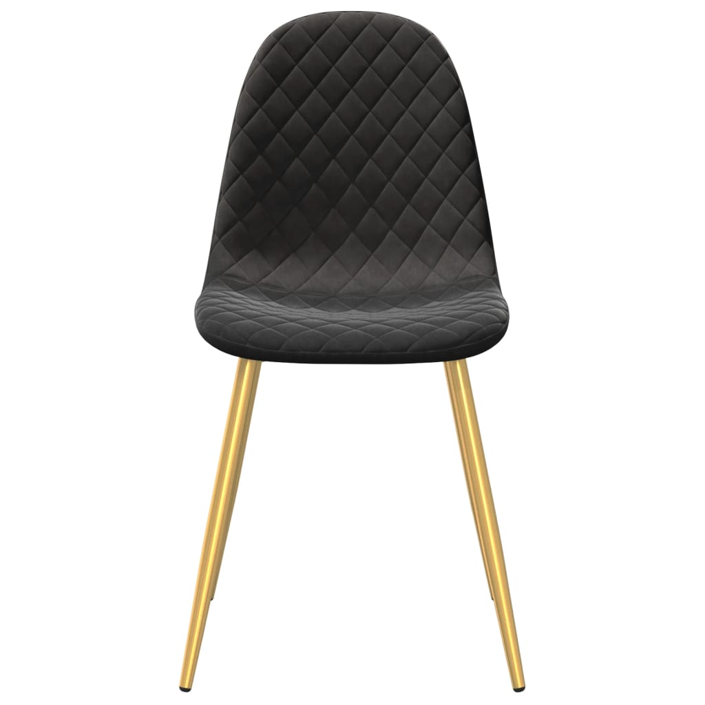 Dining chairs 2 pcs. Black velvet