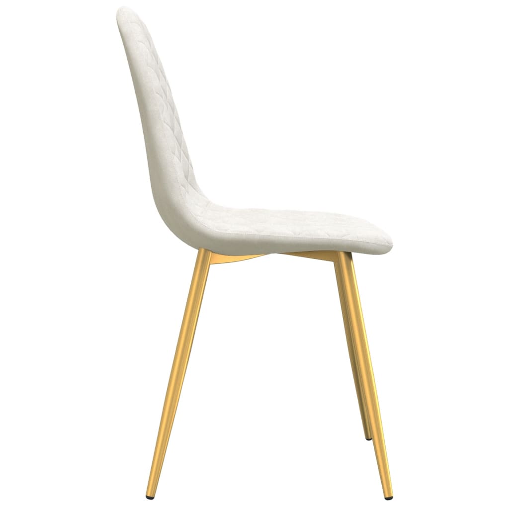 Dining chairs 2 pcs. Cream white velvet
