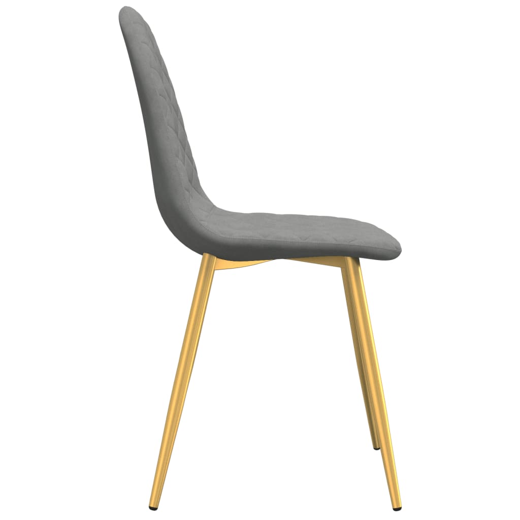 Chaises de salle à manger, lot de 4, velours gris clair