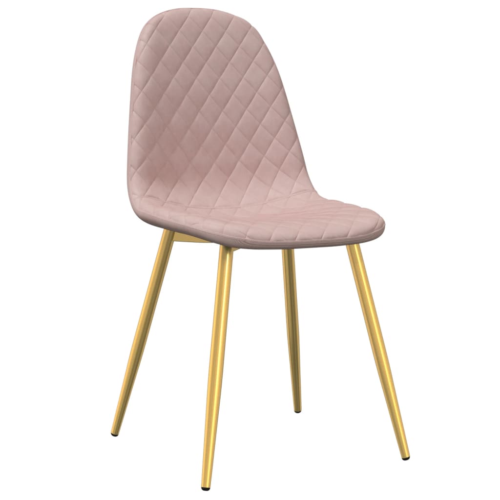 Dining chairs 4 pcs. Pink velvet