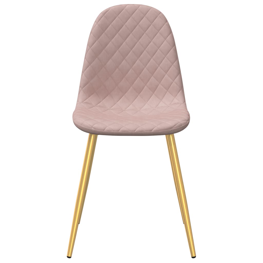 Dining chairs 4 pcs. Pink velvet