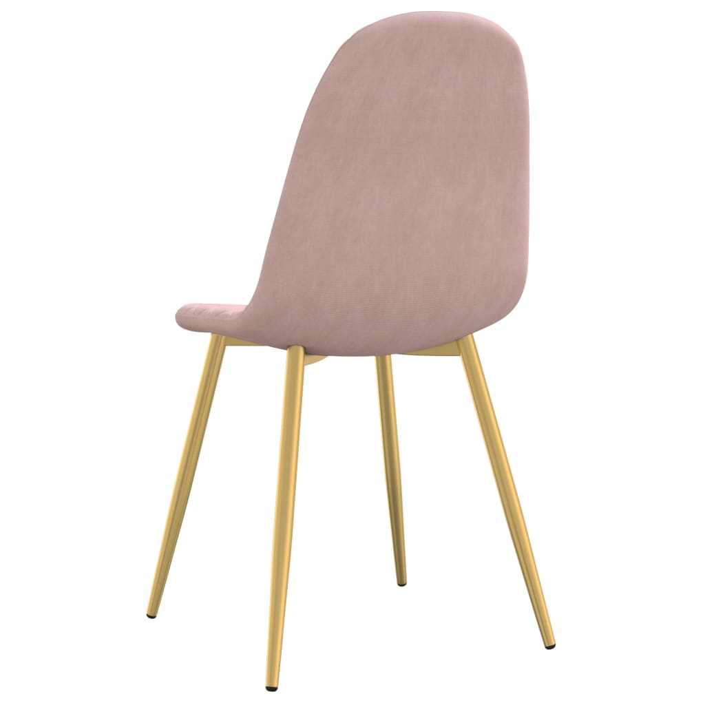 Dining chairs 4 pcs. Pink velvet