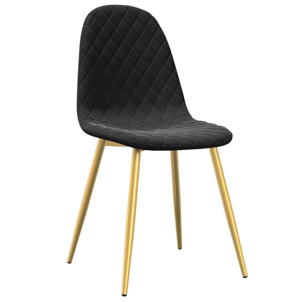 Dining chairs 4 pcs. Black velvet