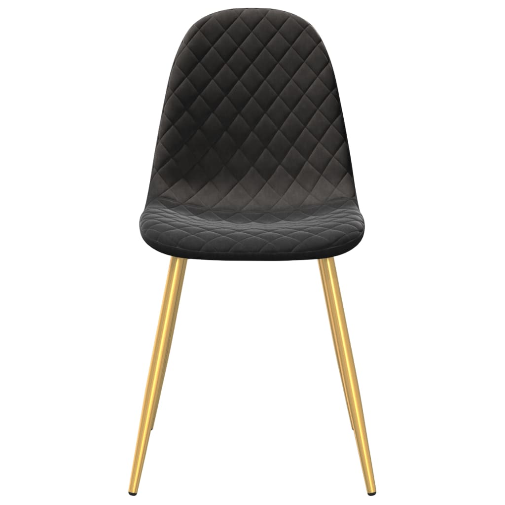 Dining chairs 4 pcs. Black velvet