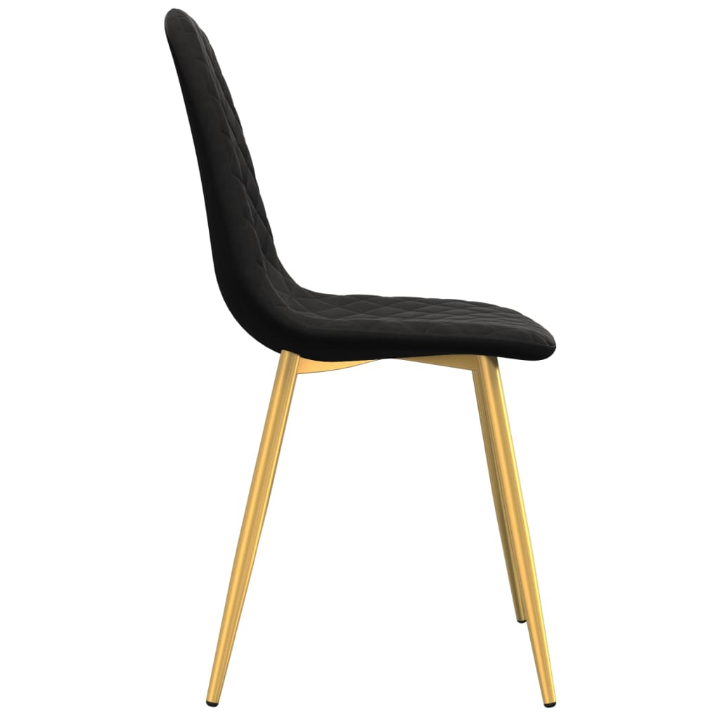 Dining chairs 4 pcs. Black velvet