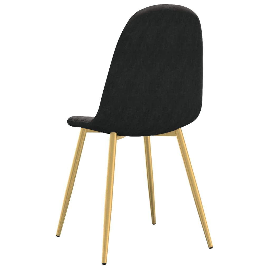 Dining chairs 4 pcs. Black velvet