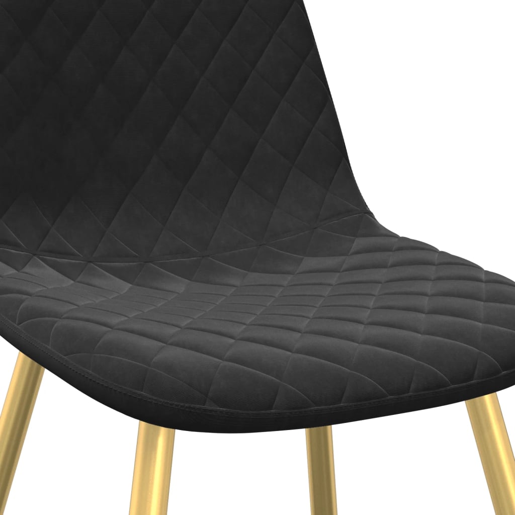 Dining chairs 4 pcs. Black velvet