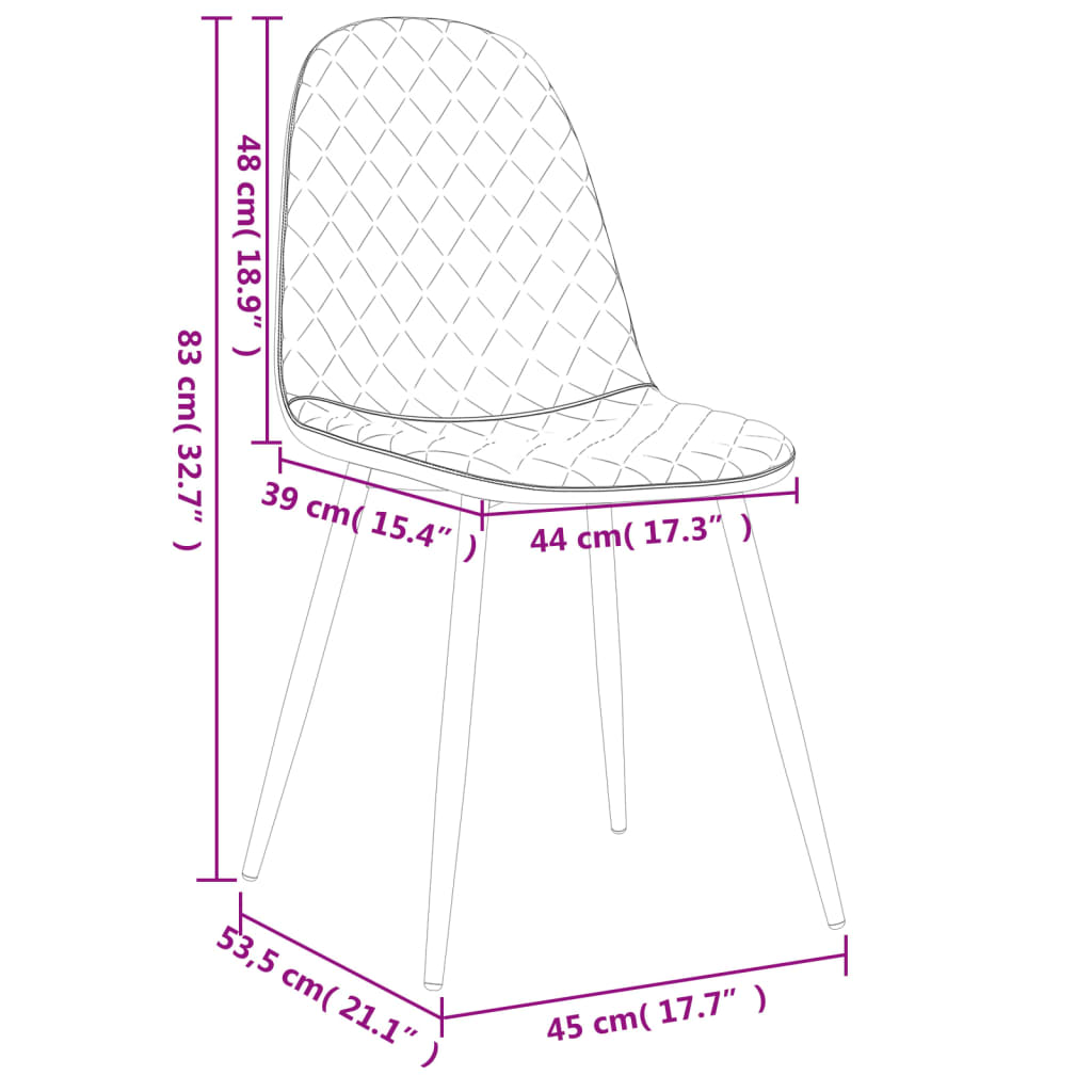 Dining chairs 4 pcs. Black velvet
