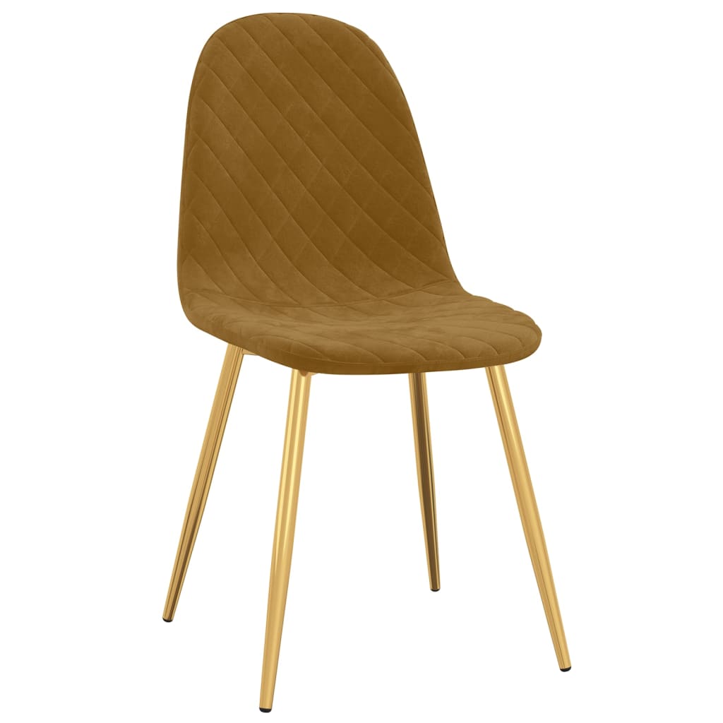 Esszimmerstühle 4 Stk. Braun Samt