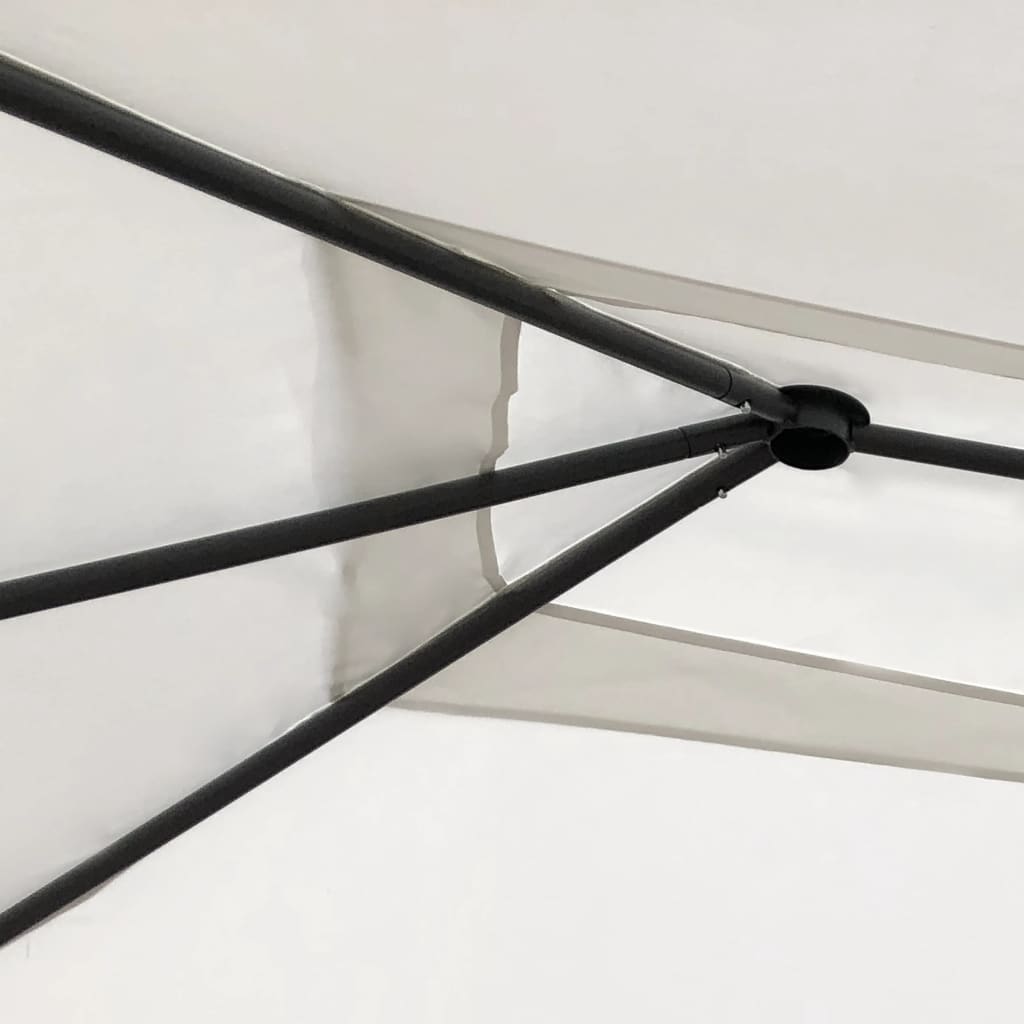 Gazebo with post cladding 2.98x5.3x2.59 m cream 160 g/m²