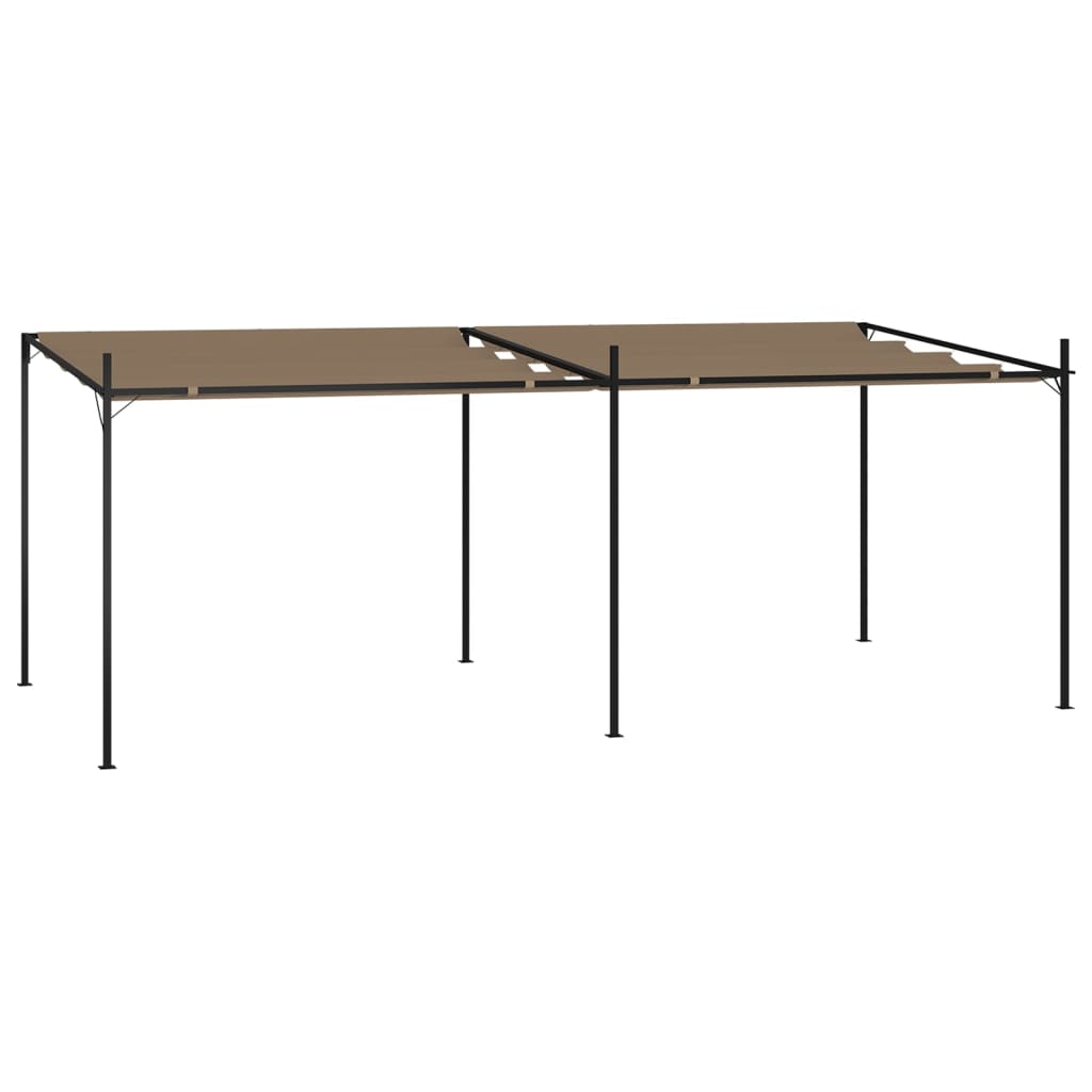 Pavillon mit Ausziehbarem Dach 600x300x233 cm Taupe