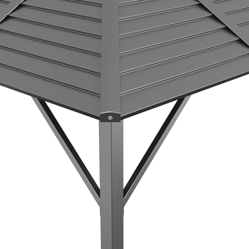 Pavillon mit Dach 4x3 m Anthrazit