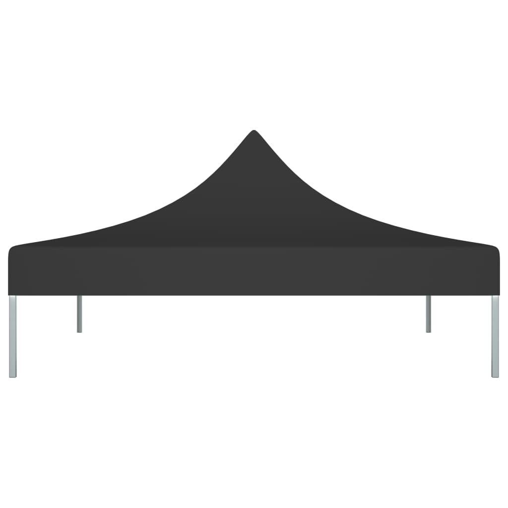 Toit de tente de réception 3x3 m noir 270 g/m²