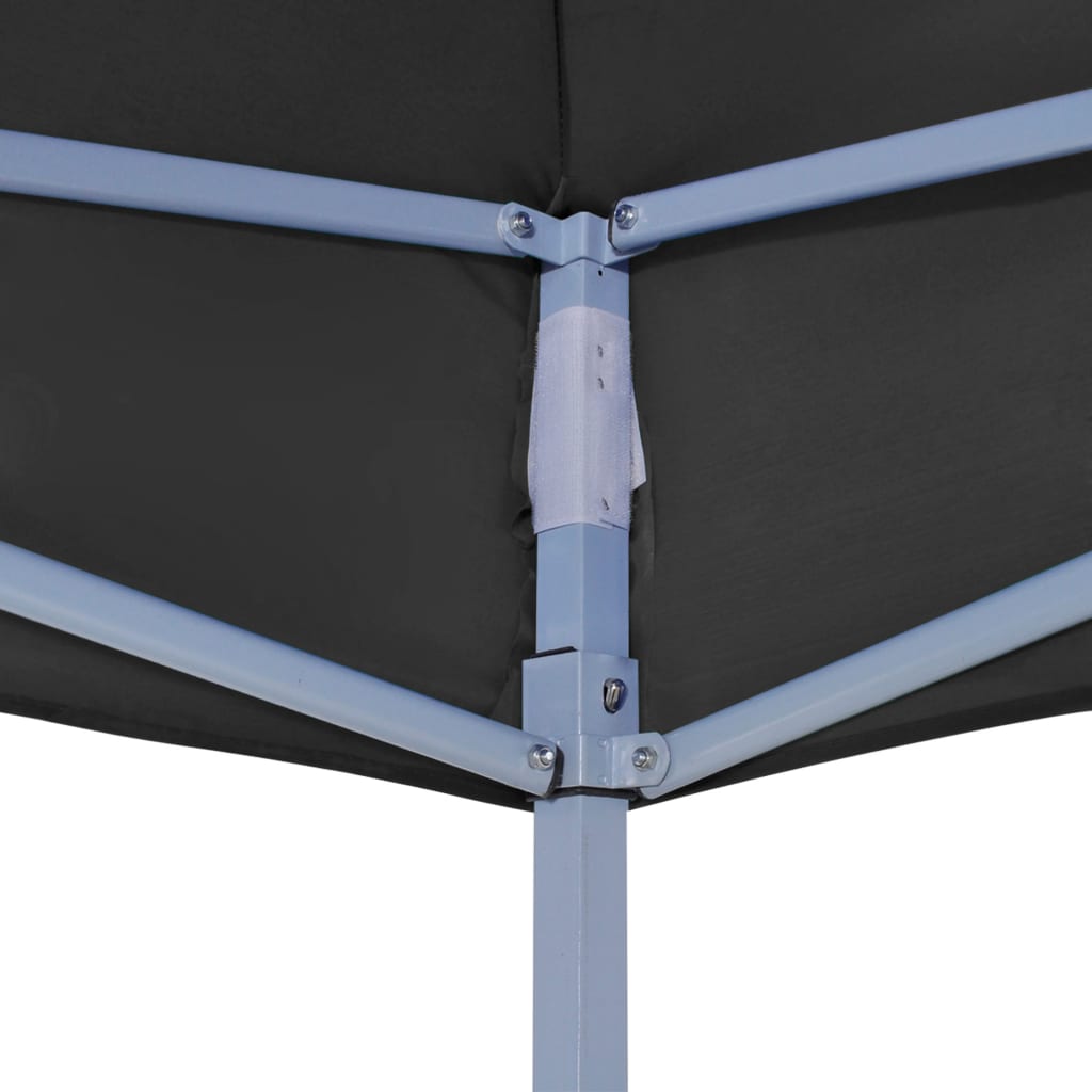 Toit de tente de réception 3x3 m noir 270 g/m²