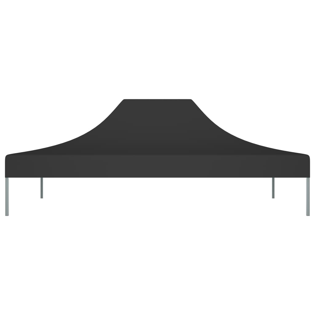 Toit de tente de réception 4,5x3 m noir 270 g/m²