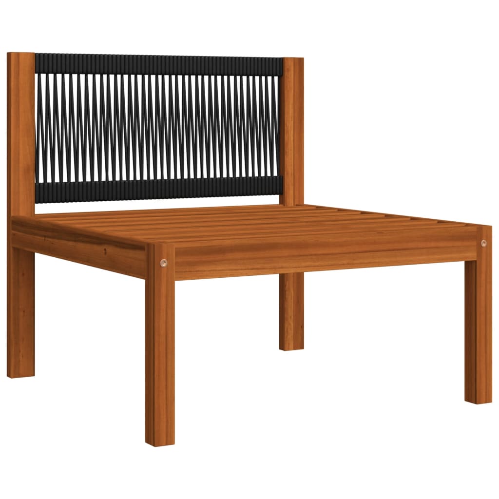 Salon de jardin 10 pièces avec coussins, blanc crème, bois d'acacia massif