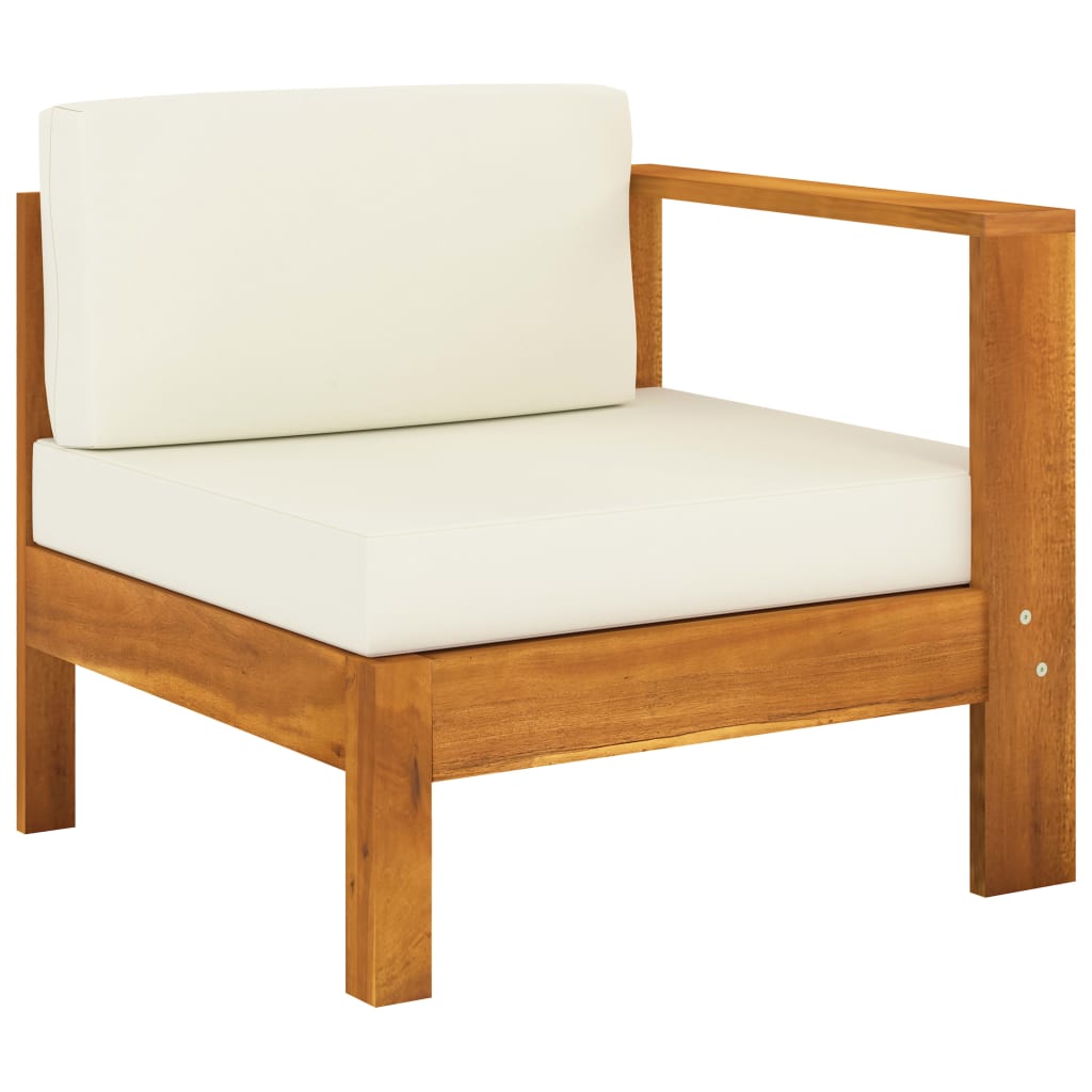 10-tlg. Garten-Lounge-Set mit Kissen 100x60 cm Akazienholz