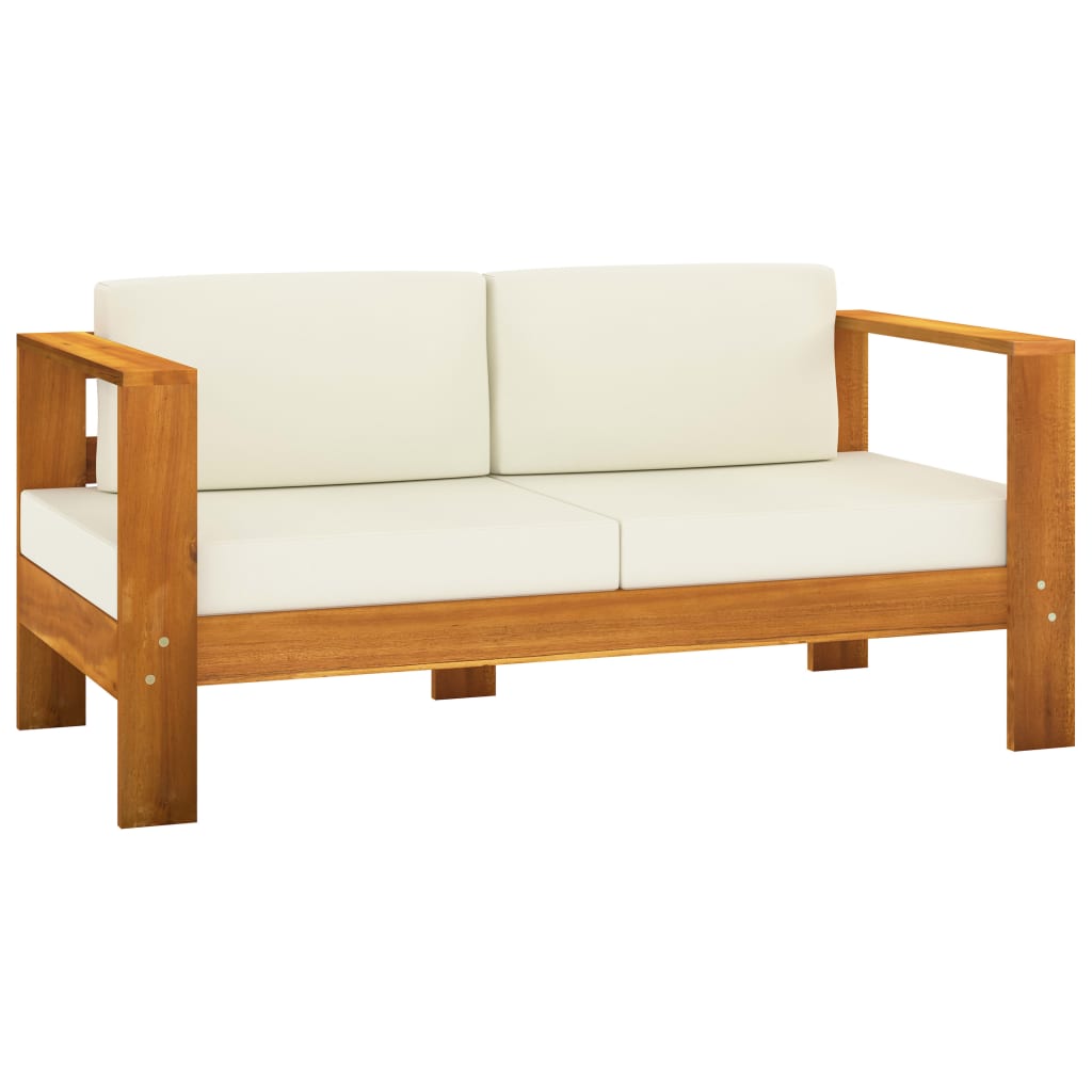 10-tlg. Garten-Lounge-Set mit Kissen 100x60 cm Akazienholz