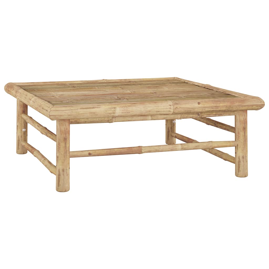 Salon de jardin 10 pièces avec coussins en bambou gris foncé