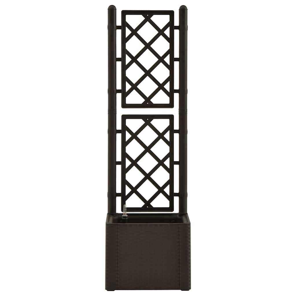 Garden raised bed with trellis and self-watering system Mocha