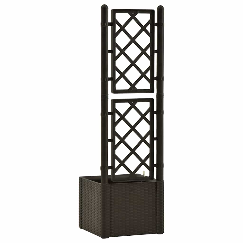 Garden raised bed with trellis and self-watering system Mocha