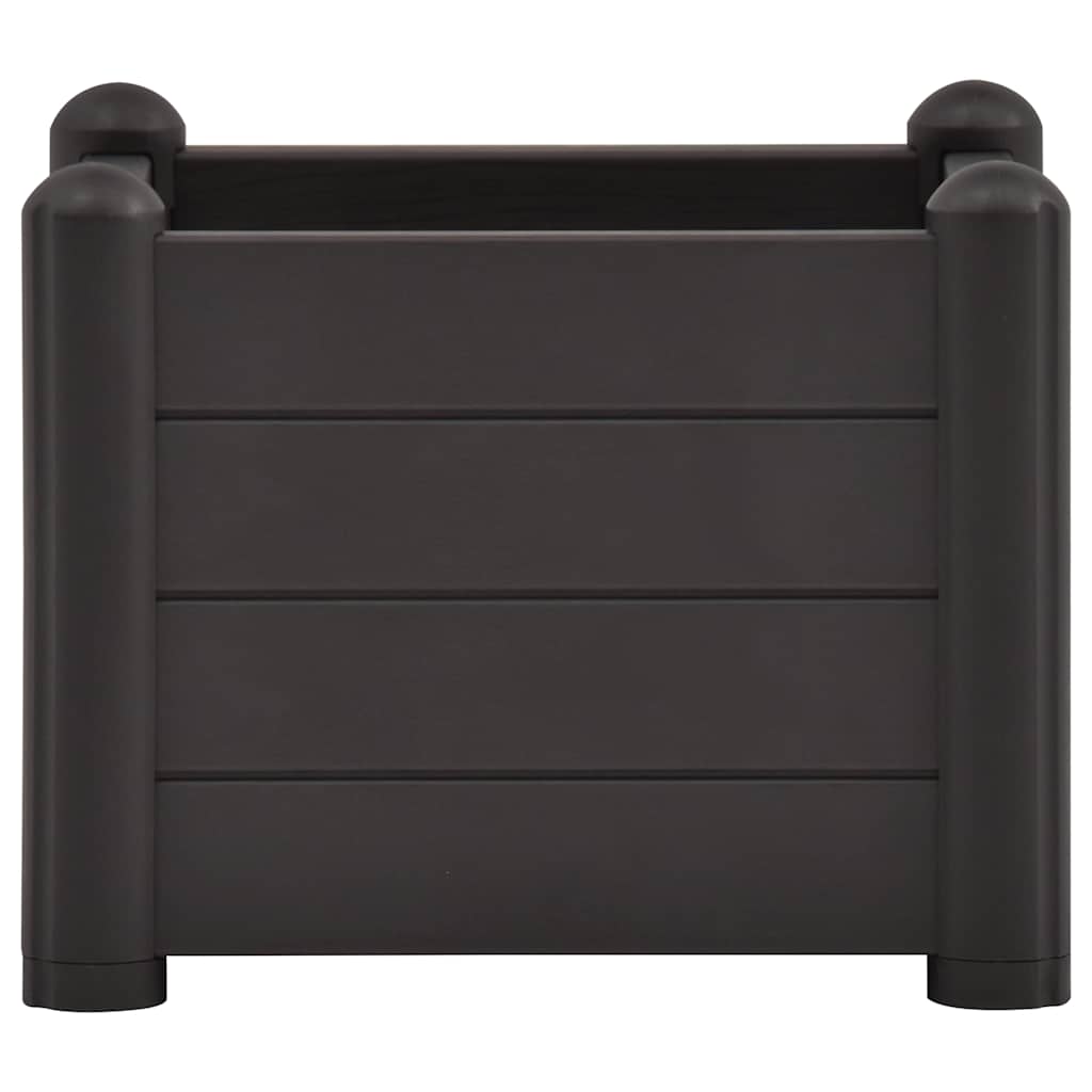 Garten-Hochbeet PP Anthrazit 43x43x35 cm