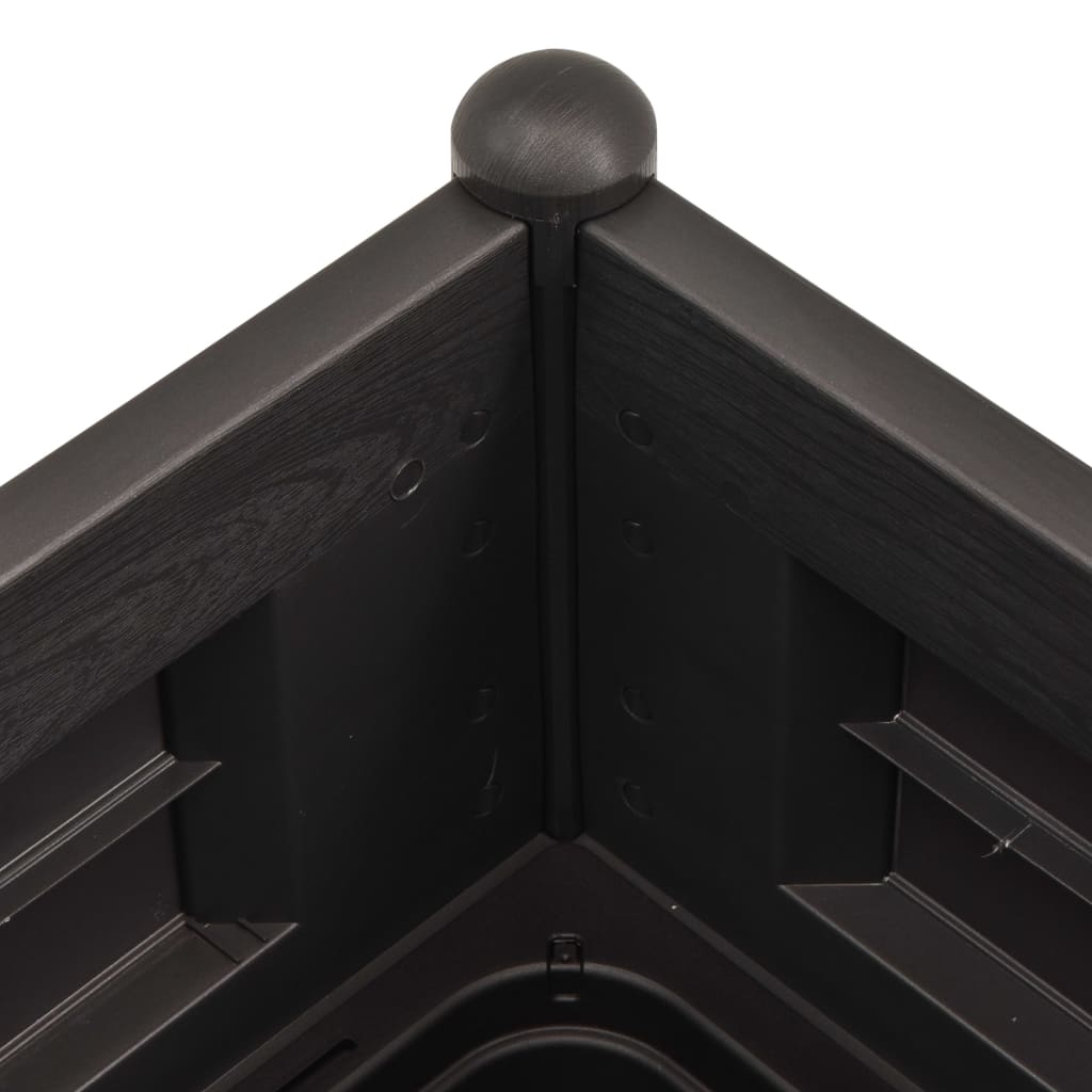 Garden raised bed PP anthracite 100x43x35 cm