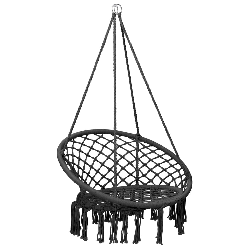 Chaise suspendue 80 cm anthracite