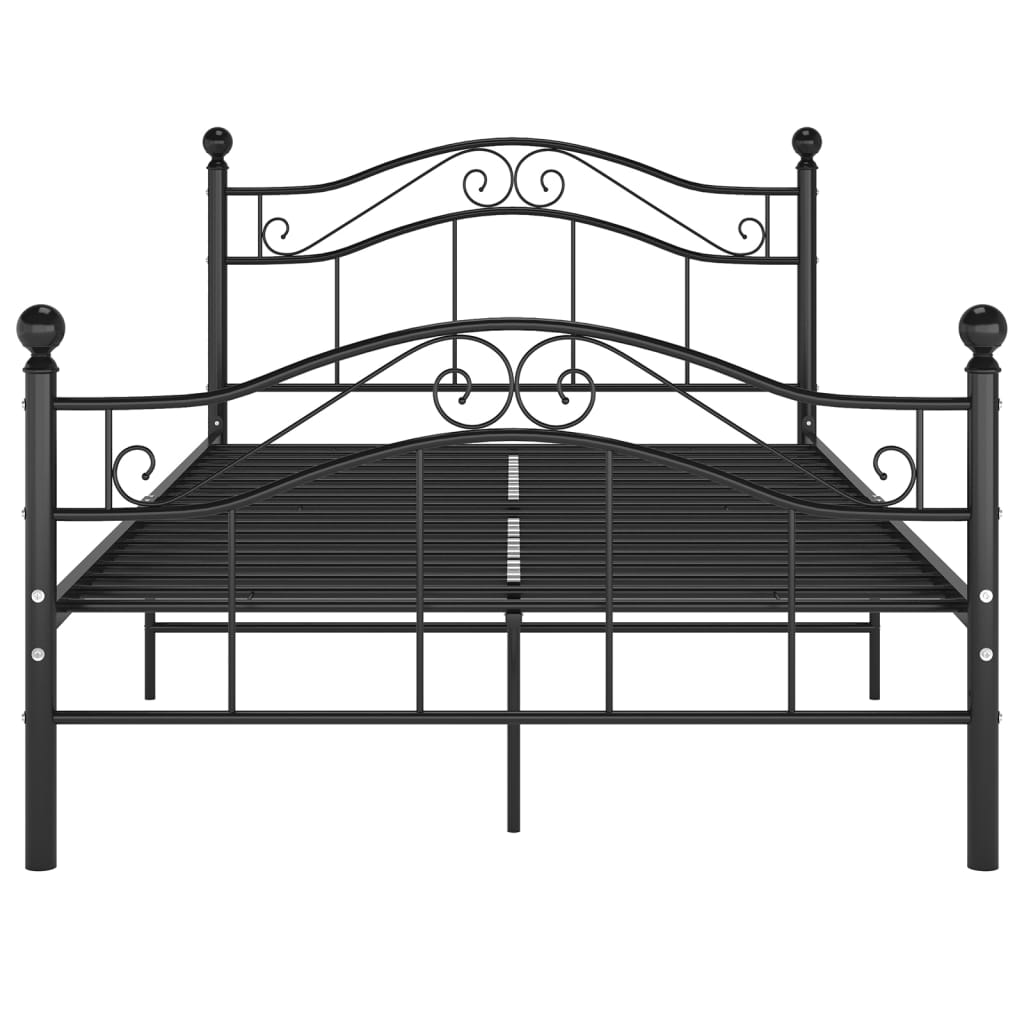 Bett Schwarz Metall 120x200 cm