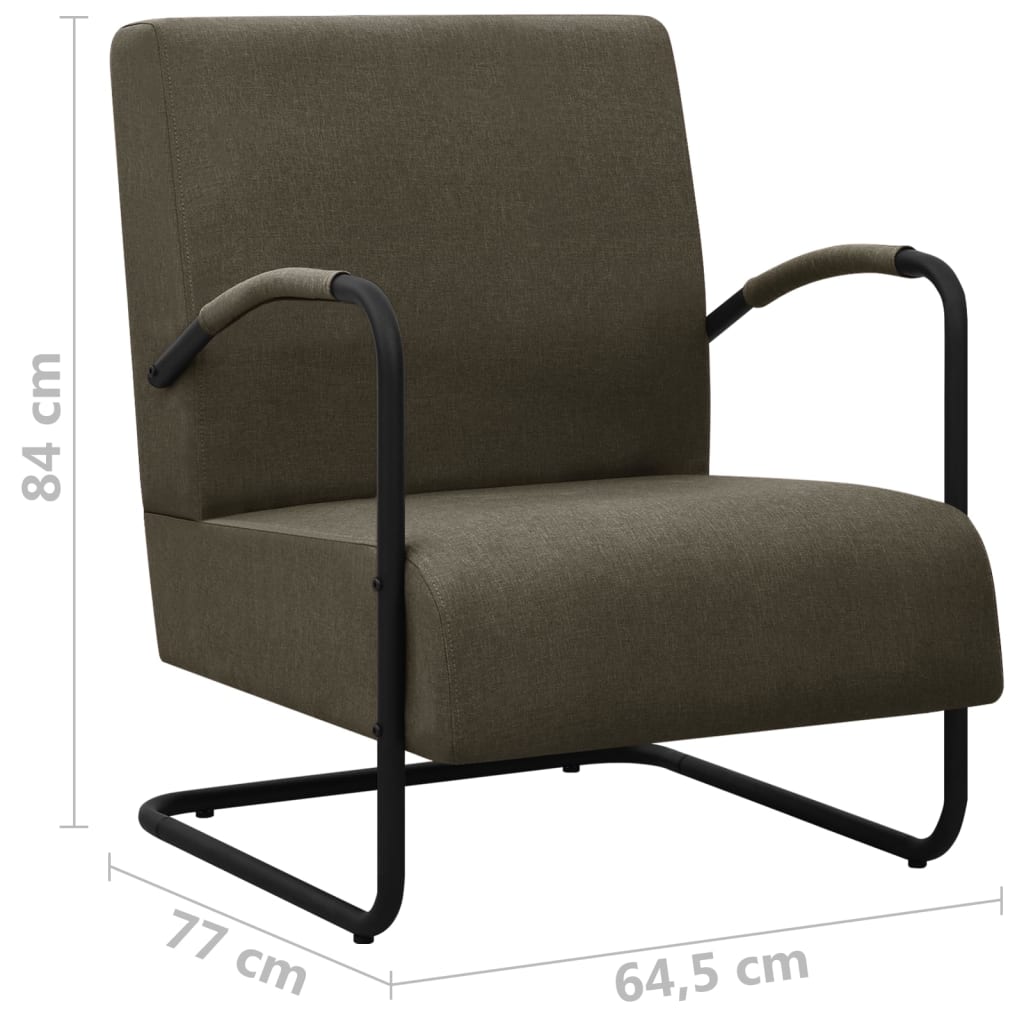 Sessel Dunkelgrau Stoff